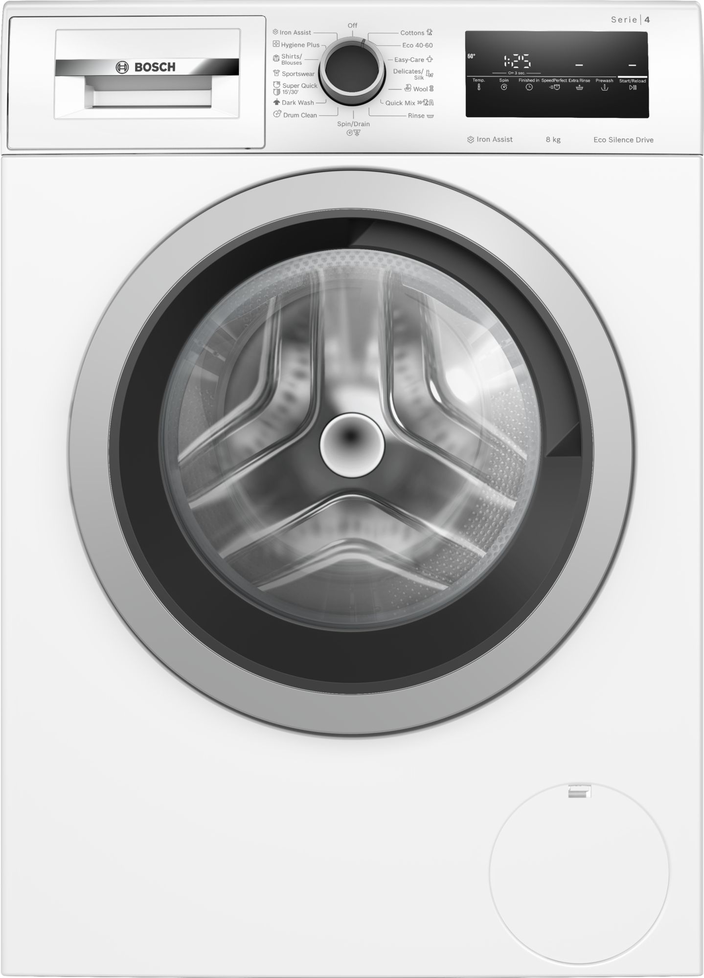 Mașina de spălat Bosch WAN28266BY cu încarcare frontală seria 4, 8 kg, Alb 